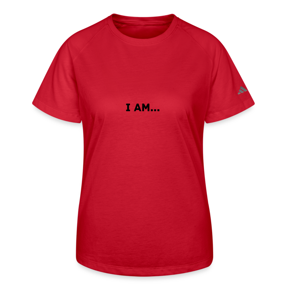 I AM... Adidas Women's Blended T-shirt - red