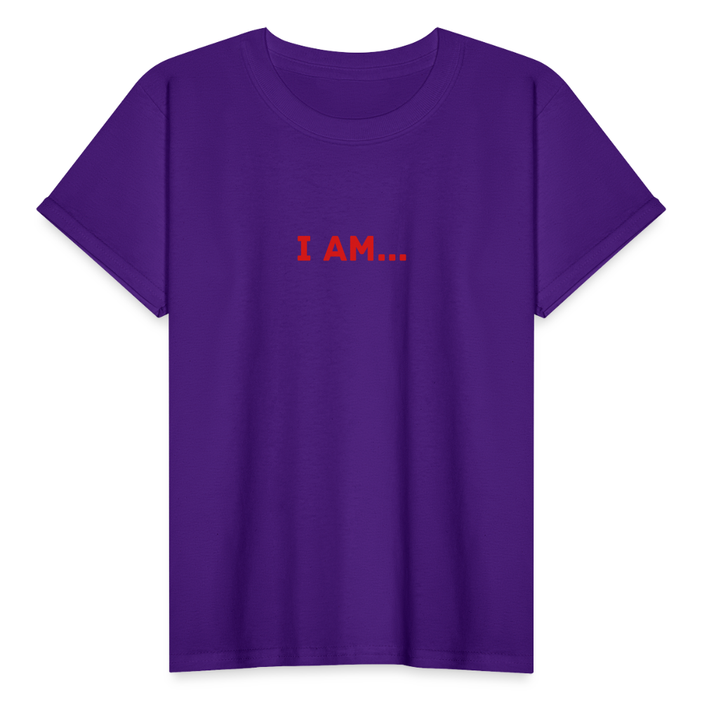 I AM... Gildan Ultra Cotton Youth T-Shirt - purple