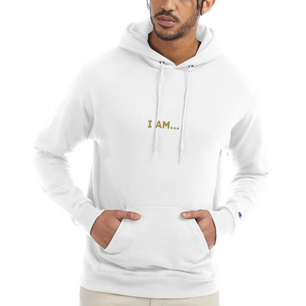 I AM.. Champion Unisex Powerblend Hoodie - white