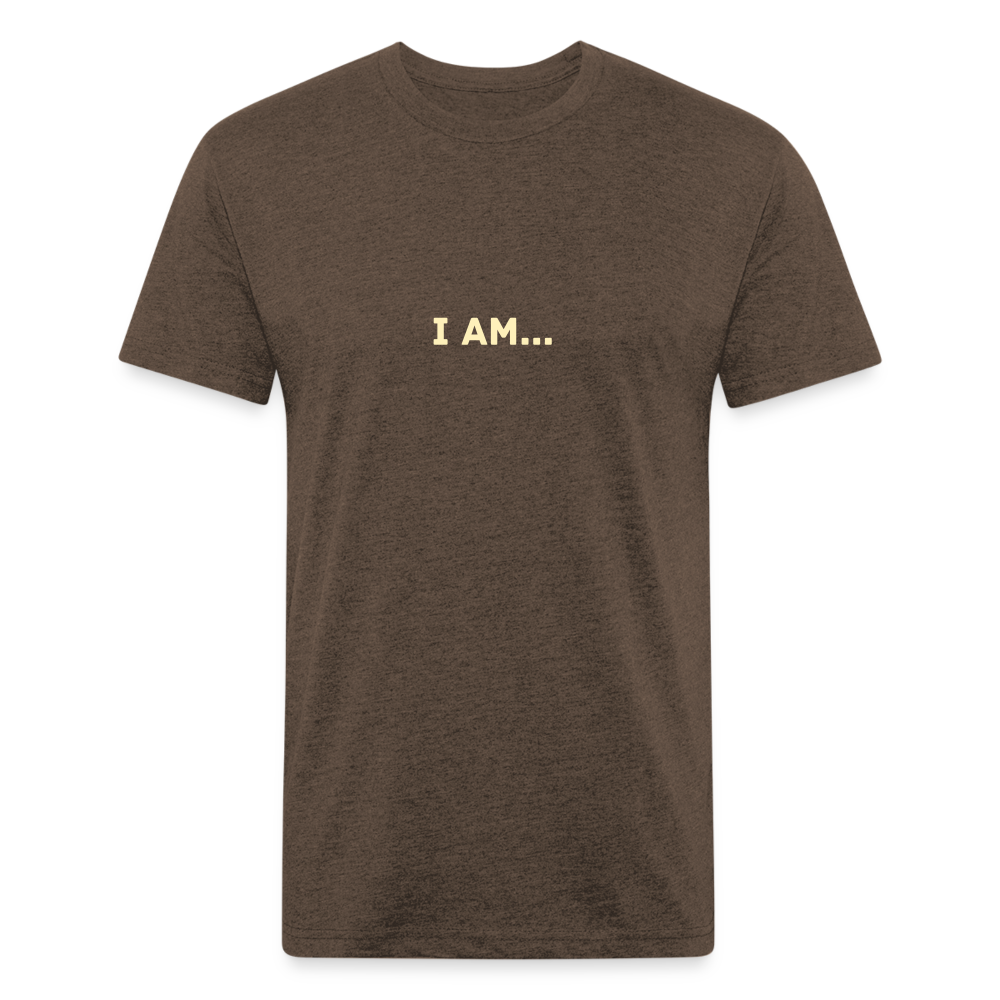 I AM... Fitted Cotton/Poly T-Shirt by Next Level - heather espresso
