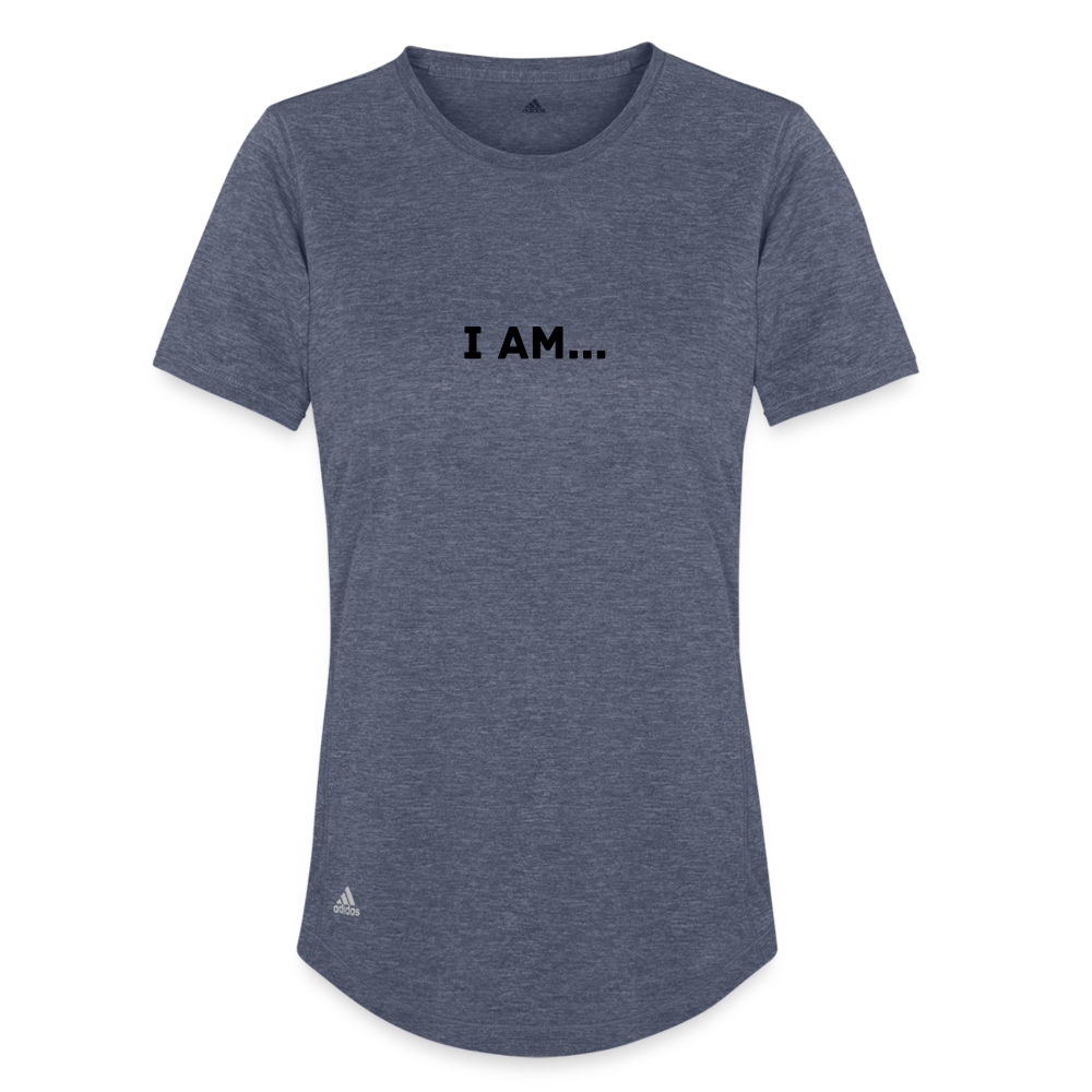 I AM... Adidas Women's Recycled Performance T-Shirt - heather navy