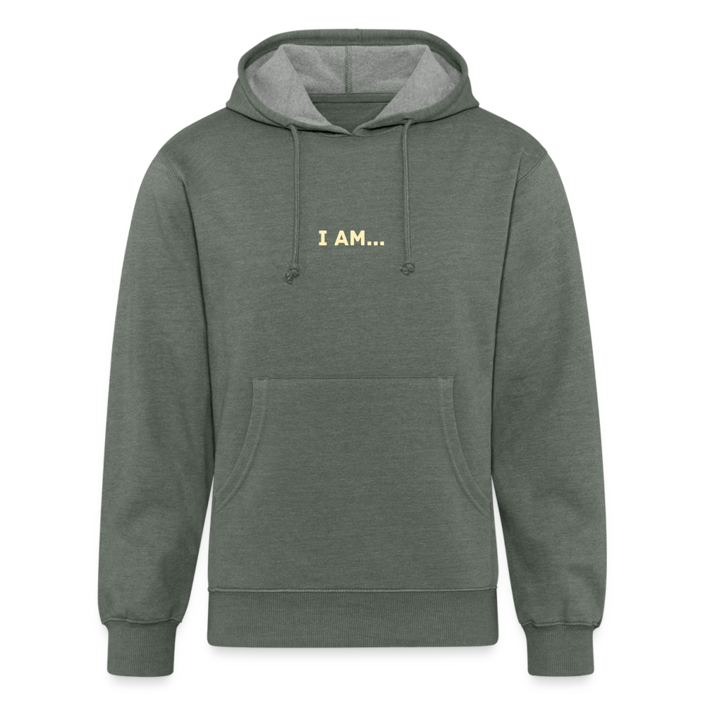 I AM... Unisex Organic Hoodie - heather military green