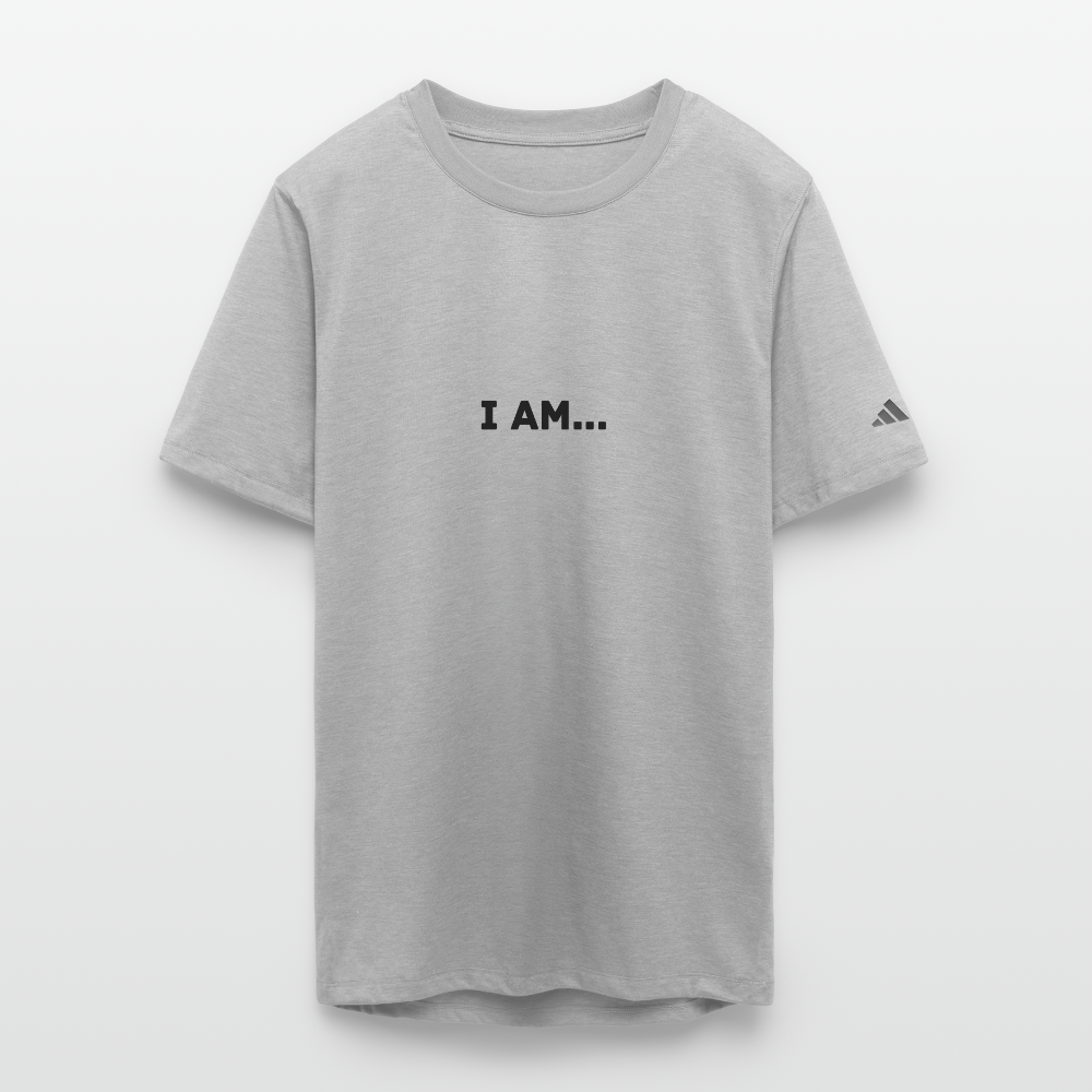 I AM... Adidas Men's Blended T-shirt - gray marble