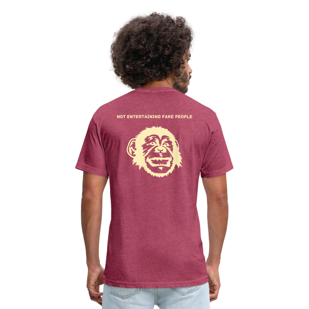 I AM... Fitted Cotton/Poly T-Shirt by Next Level - heather burgundy