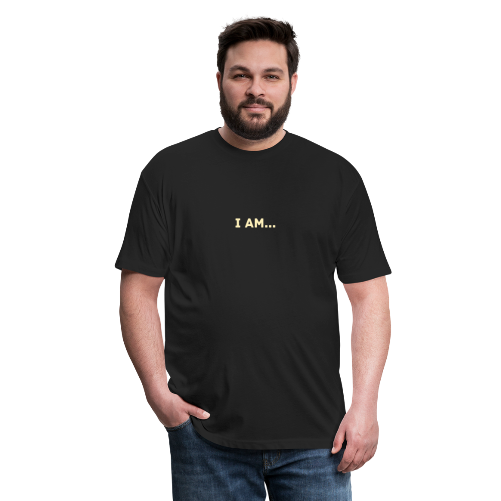 I AM... Fitted Cotton/Poly T-Shirt by Next Level - black