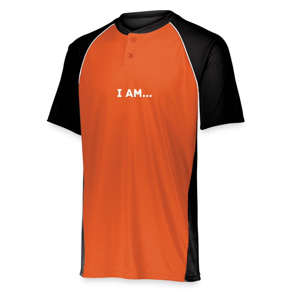 I AM... Augusta Unisex True Hue Technology Limit Baseball/Softball Jersey - orange/black/white