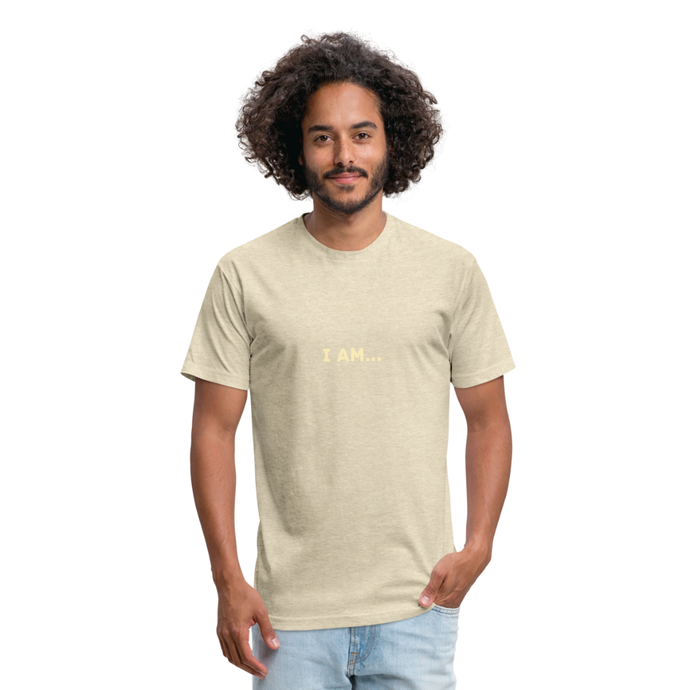 I AM... Fitted Cotton/Poly T-Shirt by Next Level - heather cream